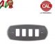 PLACCA 4P CROMO SATINATO OTTONE COMPATIBILE MAGIC 3114-CS