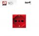 PRESA SCHUKO BIPASSO 10/16A AVE LIFE44 ROSSO 442090/15TSR.