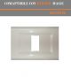 PLACCA 1 FORO  COMPATIBILE BTICINO MAGIC BIANCO