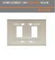 PLACCA 2 FORI MODULO COMPATIBILE BTICINO MAGIC AVORIO.