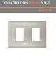 PLACCA 2 FORI COMPATIBILE BTICINO MAGIC BIANCO.