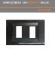 PLACCA 2P ANTRACITE PVC COMPATIBILE BTICINO MAGIC
