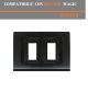 PLACCA 2 FORI COMPATIBILE BTICINO MAGIC NERO