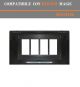 PLACCA 4P ANTRACITE PVC COMPATIBILE MAGIC BTICINO