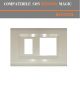 PLACCA SCHUKO+1P AVORIO PVC COMPATIBILE BTICINO MAGIC