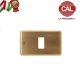 PLACCA 1P BRONZO SATINATO OTTONE COMPATIBILE MAGIC 5001-BS