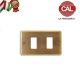 PLACCA 2P BRONZO SATINATO OTTONE COMPATIBILE MAGIC 5002-BS