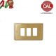 PLACCA 3P OTTONE LUCIDO COMPATIBILE MAGIC 5003