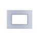 joy PLACCA 3P SILVER METALLO COMPATIBILE MATIX BTICINO