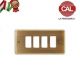 PLACCA 4P BRONZO SATINATO OTTONE COMPATIBILE MAGIC 5004-BS