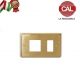 PLACCA SCHUKO+1P OTTONE LUCIDO BTICINO serie MAGIC 5008.