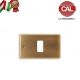 PLACCA 1P OTTONE BRONZO SATINATO COMPATIBILE VIMAR 8000 5061-BS