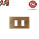 PLACCA 2P OTTONE BRONZO SATINATO serie VIMAR 8000 5062-BS