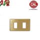 PLACCA 2P OTTONE LUCIDO serie VIMAR 8000 5062