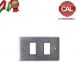 PLACCA 2P OTTONE CROMO SATINATO COMPATIBILE VIMAR 8000 5062-CS