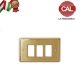 PLACCA 3P OTTONE LUCIDO serie VIMAR 8000 5063