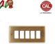 PLACCA 5P OTTONE BRONZO SATINATO COMPATIBILE VIMAR 8000 5065-BS
