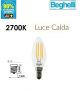 BEGHELLI LAMPADINA OLIVA ZAFIRO LED 4W E14 2700K 56407