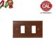 PLACCA 2P LEGNO NOCE LISCIO COMPATIBILE MAGIC 5802