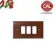 PLACCA 3P LEGNO NOCE LISCIO COMPATIBILE  MAGIC 5803