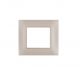 gem PLACCA 2P CHAMPAGNE PVC COMPATIBILE VIMAR PLANA