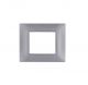 gem PLACCA 2P PLATINO PVC COMPATIBILE VIMAR PLANA