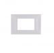 PLACCA 3 FORI PVC COMPATIBILE VIMAR PLANA COLORE BIANCO 14653.01
