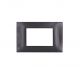 PLACCA 3 FORI PVC COMPATIBILE VIMAR PLANA COLORE NERO 14653.05