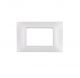 PLACCA 3 FORI PVC COMPATIBILE VIMAR PLANA COLORE GRIGIO CHIARO