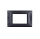 gem PLACCA 3P NERO GLITTER PVC COMPATIBILE VIMAR PLANA