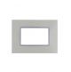 gem PLACCA 3P CHAMPAGNE VETRO COMPATIBILE VIMAR PLANA