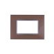 gem PLACCA 3P BRONZO VETRO COMPATIBILE VIMAR PLANA