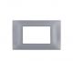 PLACCA 4 FORI PVC COMPATIBILE VIMAR PLANA COLORE GRIGIO SCURO