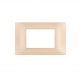 PLACCA 4 FORI PVC COMPATIBILE VIMAR PLANA COLORE ORO