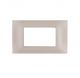 PLACCA 4 FORI PVC COMPATIBILE VIMAR PLANA COLORE CHAMPAGNE