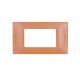 gem PLACCA 4P ARANCIO PVC COMPATIBILE VIMAR PLANA