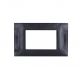 gem PLACCA 4P NERO GLITTER PVC COMPATIBILE VIMAR PLANA
