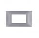 gem PLACCA 4P PLATINO PVC COMPATIBILE VIMAR PLANA