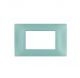 gem PLACCA 4P ACQUAMARINA PVC COMPATIBILE VIMAR PLANA