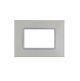 gem PLACCA 4P CHAMPAGNE VETRO COMPATIBILE VIMAR PLANA