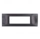 PLACCA 7 FORI PVC COMPATIBILE VIMAR PLANA COLORE NERO 14657.05
