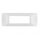 PLACCA 7 FORI PVC COMPATIBILE VIMAR PLANA COLORE GRIGIO CHIARO