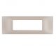 PLACCA 7 FORI PVC COMPATIBILE VIMAR PLANA COLORE CHAMPAGNE