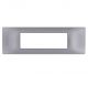 gem PLACCA 7P PLATINO PVC COMPATIBILE VIMAR PLANA