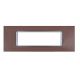 gem PLACCA 7P BRONZO VETRO COMPATIBILE VIMAR PLANA