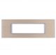 gem PLACCA 7P CHAMPAGNE METALLO COMPATIBILE VIMAR PLANA