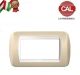PLACCA 4P CREMA METALLO COMPATIBILE LIVING LIGHT 620/4B
