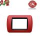 PLACCA 3P ROSSO METALLO COMPATIBILE LIVING INTERNATIONAL 621