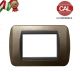 PLACCA 3P MARRONE METALLO serie LIVING INTERNATIONAL 622.