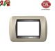 PLACCA 3P TORTORA OPACO METALLO COMPATIBILE LIVING INTERNATIONAL 625